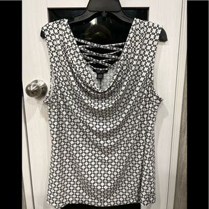 Robert Louis top, sleeveless, XL, black/white